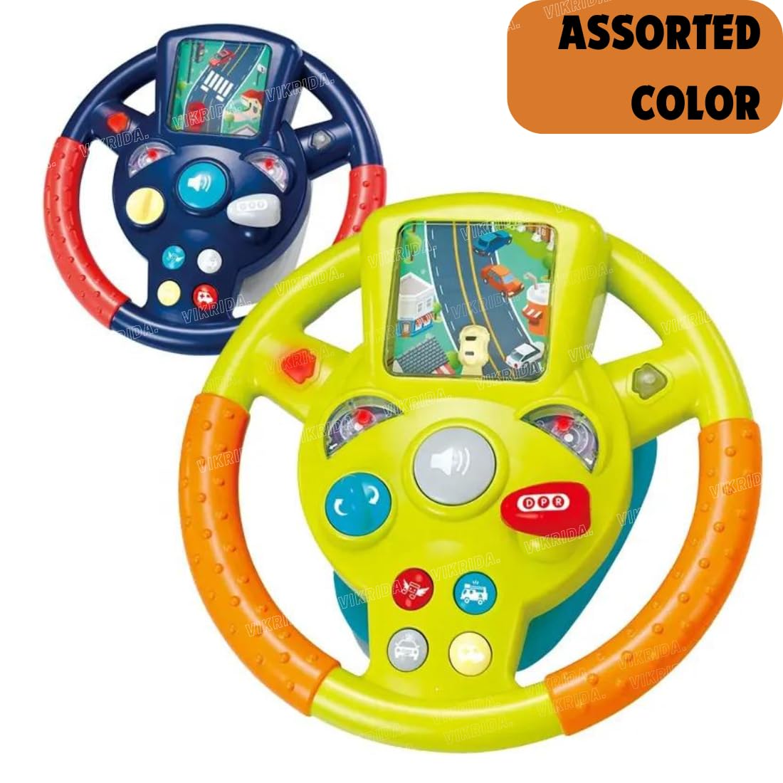 Steering Wheel Toy for Kids Simulation Driving Car Toy with Light & Sound Mode