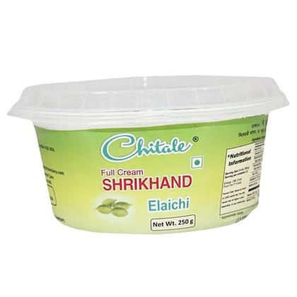 Chitale Dairy Full Cream Shrikhand Elaichi, 250 G Cup