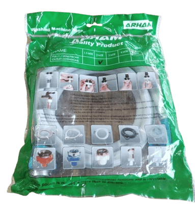 PVC Arham Washing Machine Hose Pipe, White