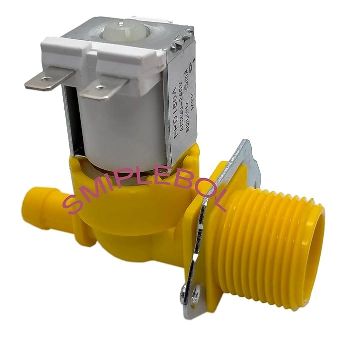 Replacement Water Inlet Valve for Washing Machine, 1/4" NPT Female Thread, 120V/60Hz, 240V/50Hz, 3-Wire, Normally Closed