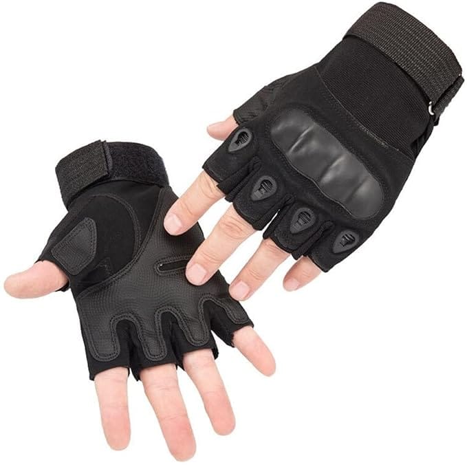 Half-Finger Tactical Gloves, Breathable Military Army Gloves with Reinforced Palm for Men, for Shooting, Riding, Cycling