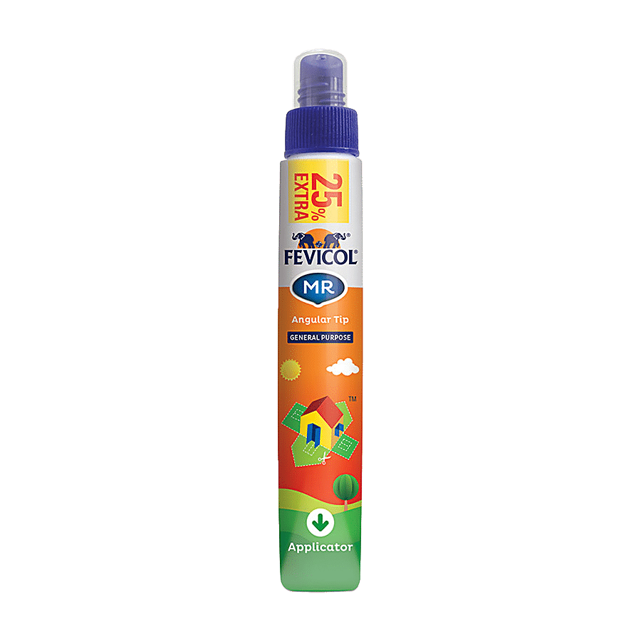 Fevicol Mr Angular Tip Applicator - White Adhesive, Glue, Used In Handicrafts, Arts, Crafts, Homes & Offices, 10 G