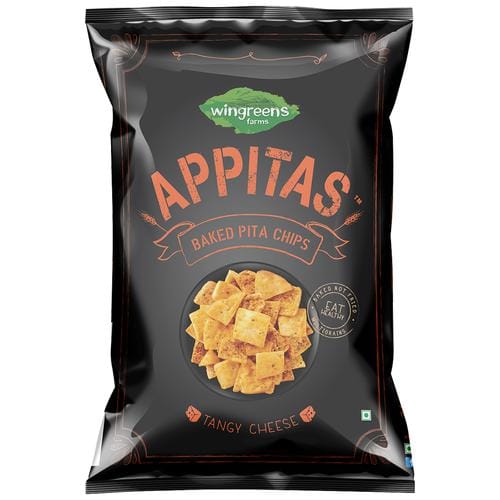 Appitas Chips - Pita, Baked, Tangy Cheese, Multigrain, 150 G