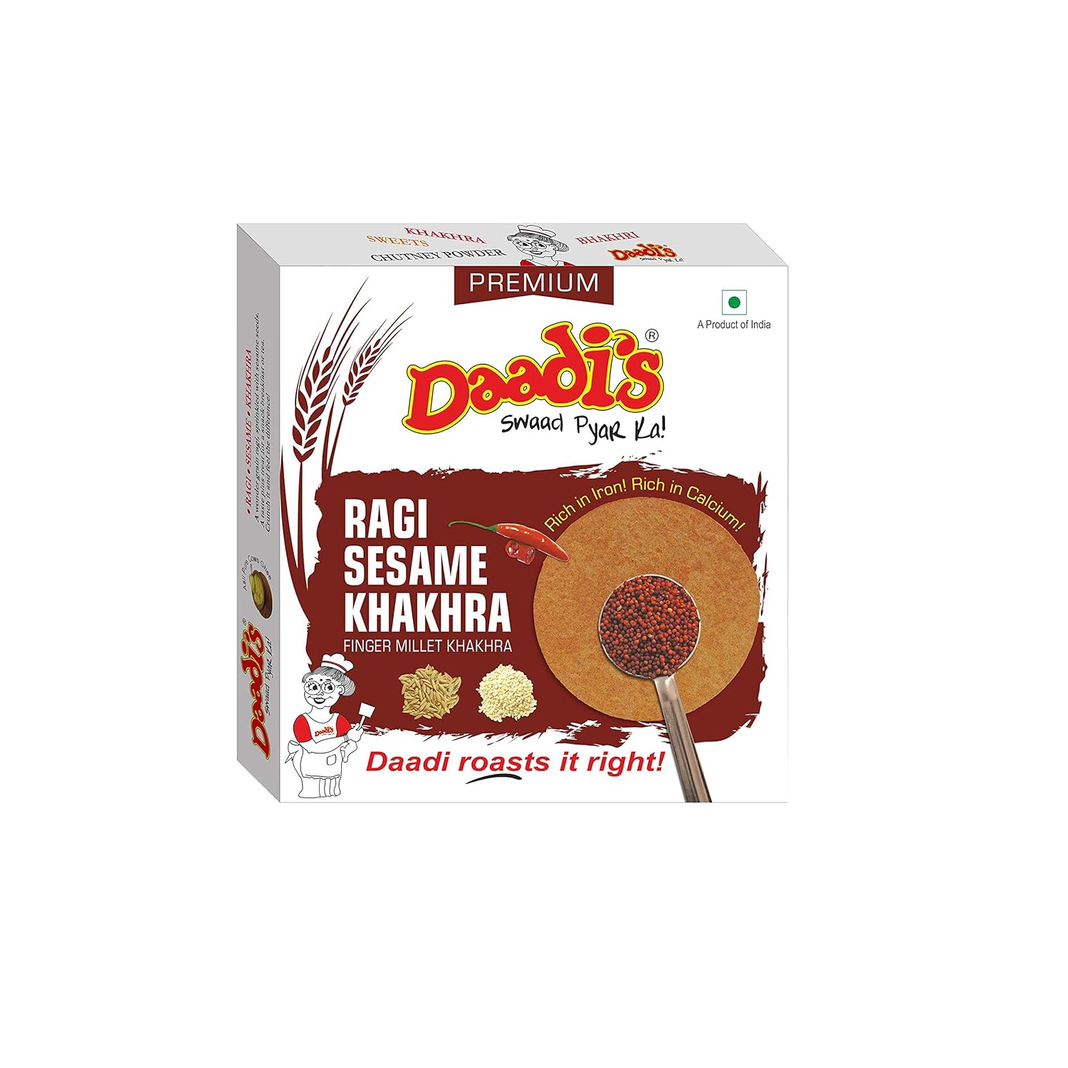 Daadi'S Sesame Khakhra, Ragi, 200G (Pack Of 2)