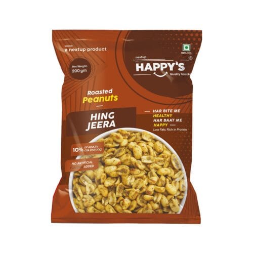Happy's Hing Jeear Masala Roasted peanuts, 200 gm