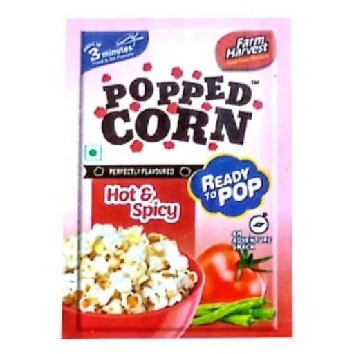 Farm Harvest Popped Corn Hot & Spicy, 40Gm