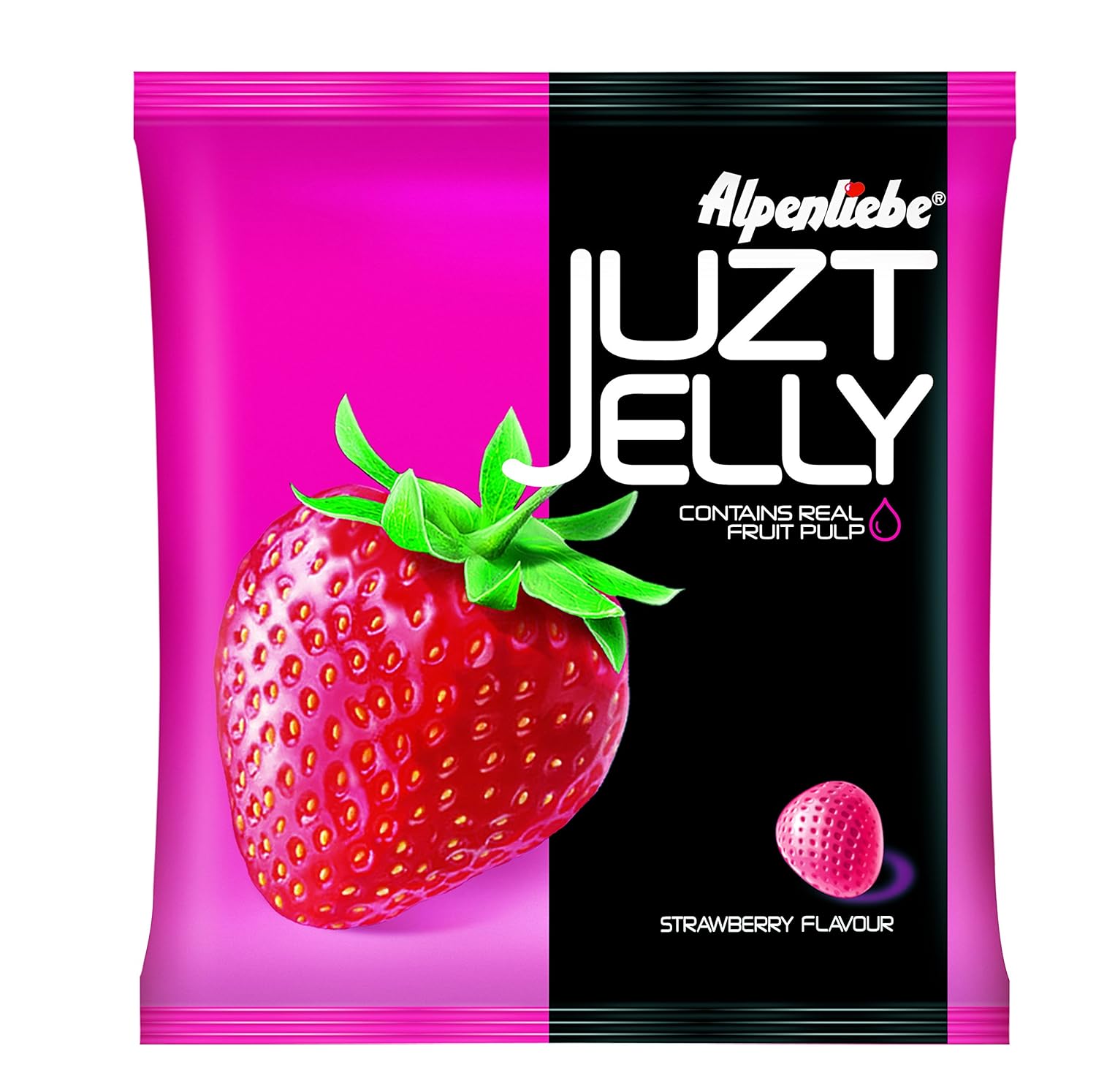 Alpenliebe Juzt Jelly, Strawberry Pouch, 68.4G, 18Pc