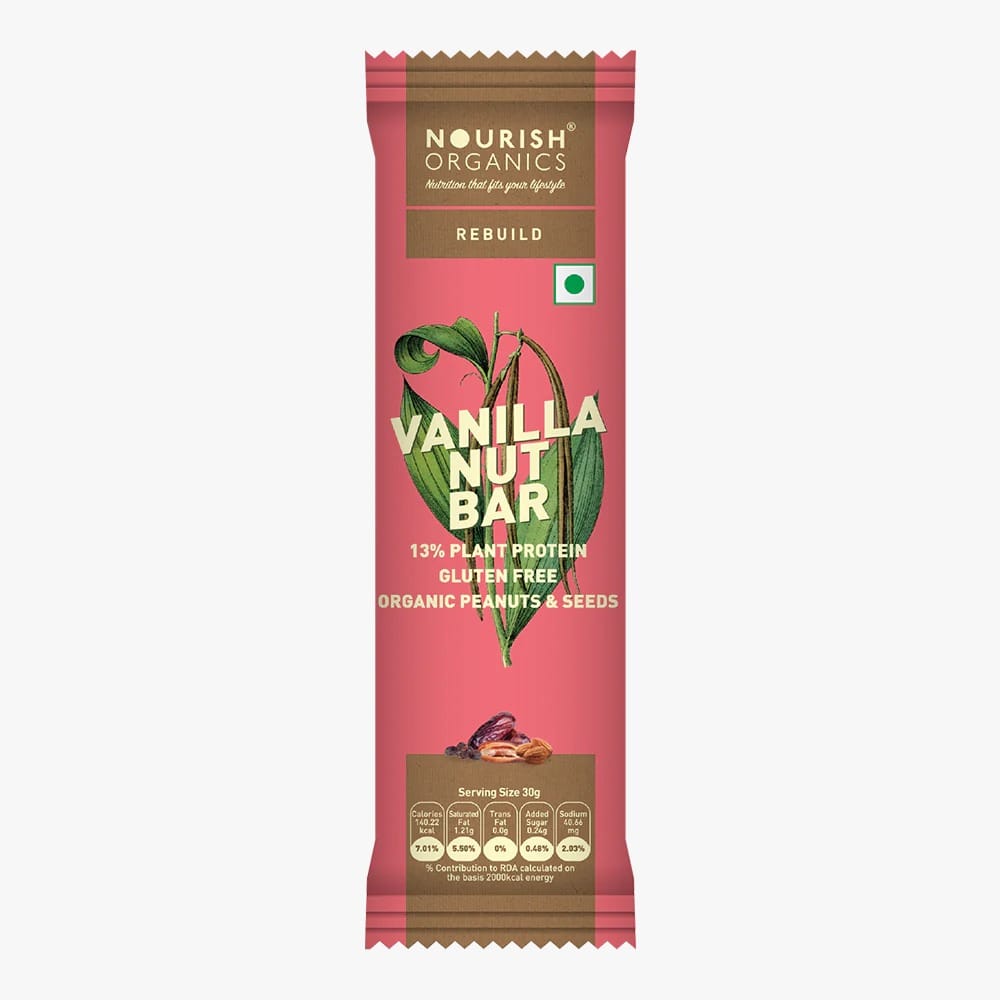 Nourish Organics Vanilla Nut Bar 30G
