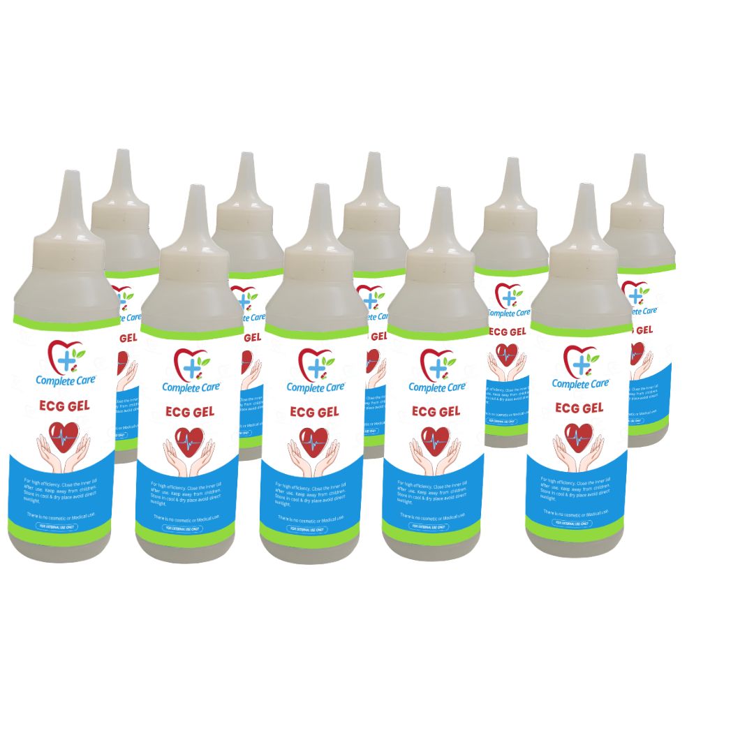 Complete Care ECG Gel, High Conductivity, Skin Friendly & Ultrasound Compatible, Electrocardiography, Physio & Therapeutic Purpose Gel