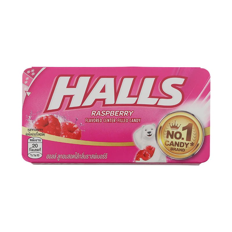Halls Raspberry Blister Candy, 22.4 gm