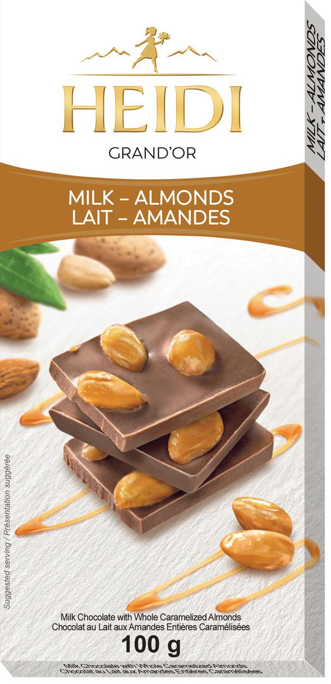 Quick Milk Heidi Milk Chocolate with Almond, 100 gm
