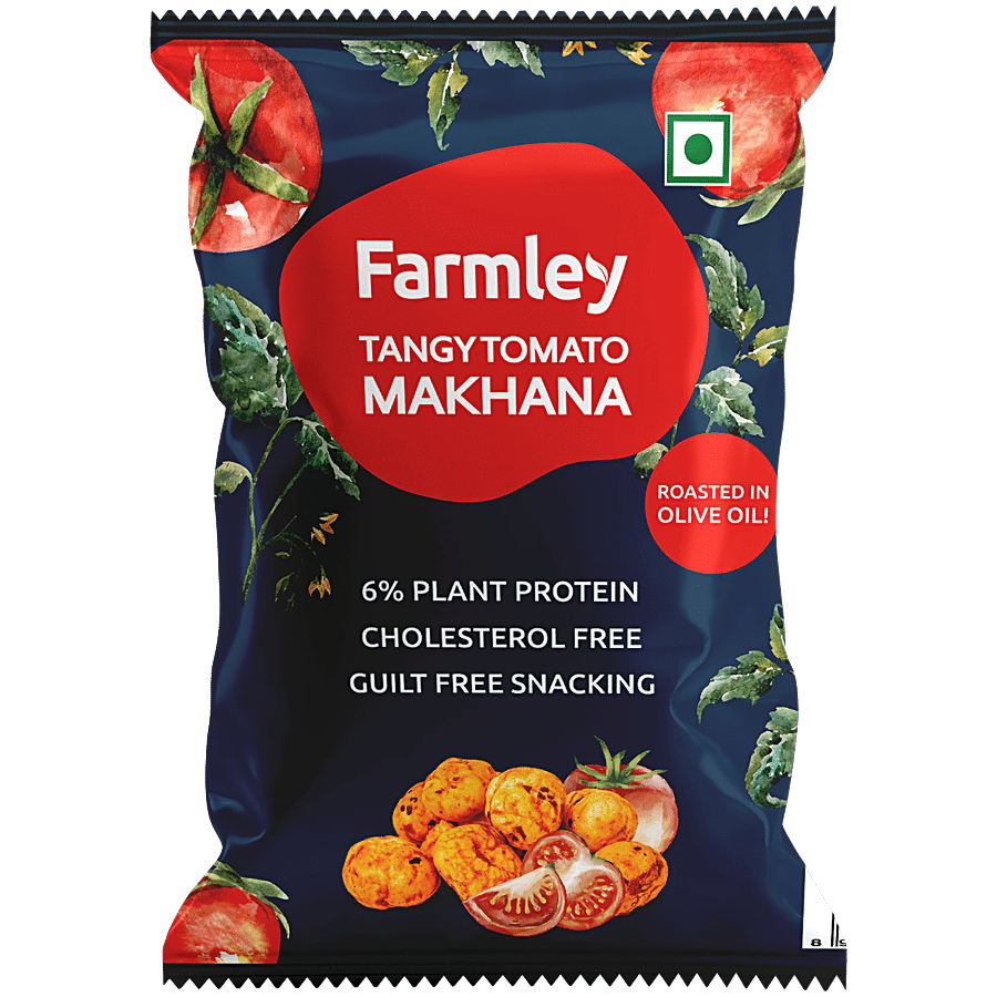 Farmley Tangy Tomato Makhana Roasted In Olive Oil, 20 g Pouch