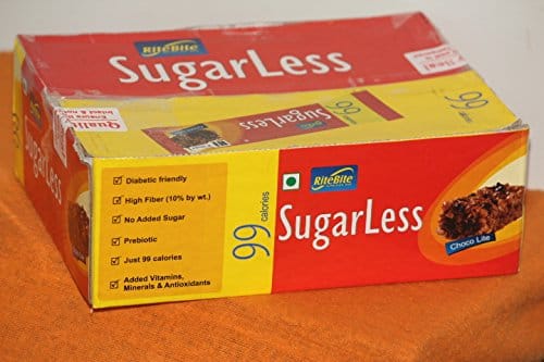 RiteBite Sugarless Choco Lite 99 Calories Diet Bar (24 Bars x 27g)