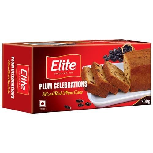 Elite Celebrations Sliced Rich Cake, Plum, 300 G