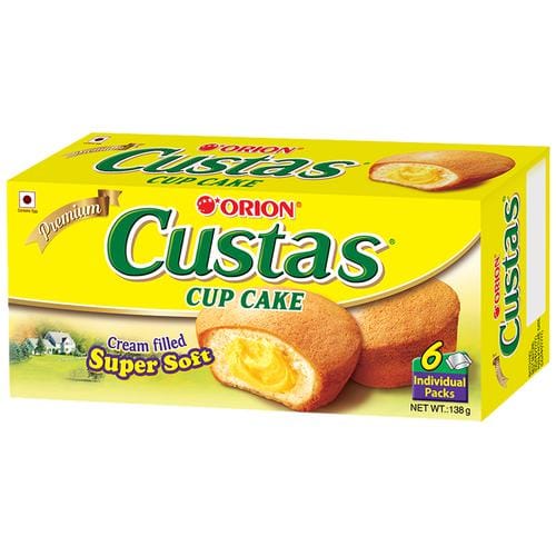 Orion Custas Cup Cake, Super Soft, 138 G Box