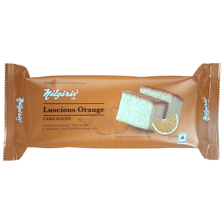 Nilgiris Cake Slices, Orange, Rich & Soft Texture, Contains Egg, 65G