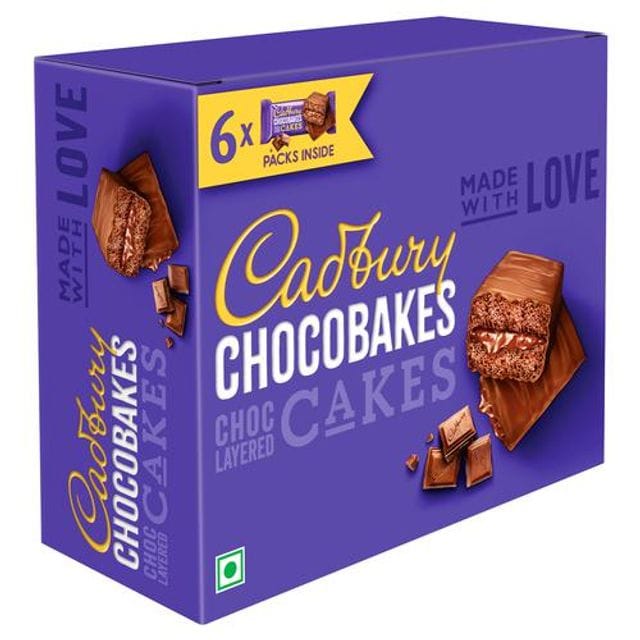 Cadbury Chocobakes Chocobakes Choc Layered Cakes - Family Pack, 3x114 g Multipack