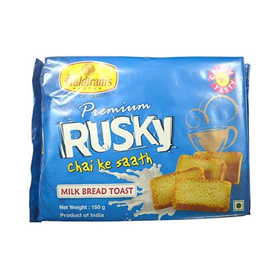 Haldiram's Premium Rusky Milk Bread Toast, 150 G Pouch