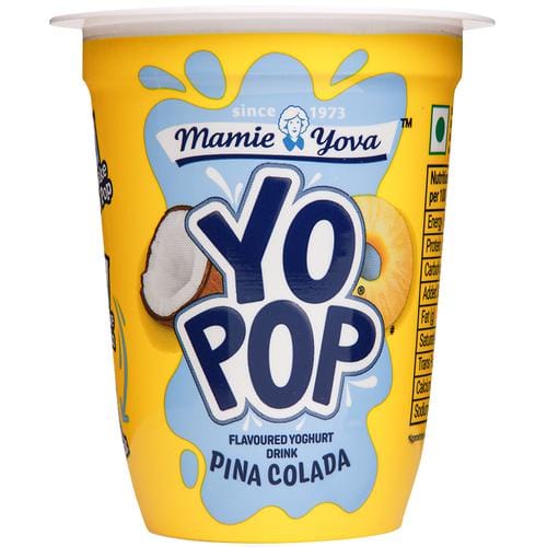 Mamie Yova Yo Pop Flavoured Yogurt Drink, Pinna Colada, 125 Ml Cup