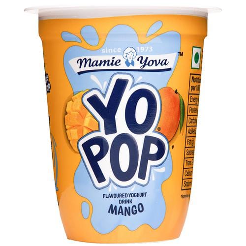 Mamie Yova Yo Pop Flavoured Yogurt Drink, Mango, 125 Ml Cup