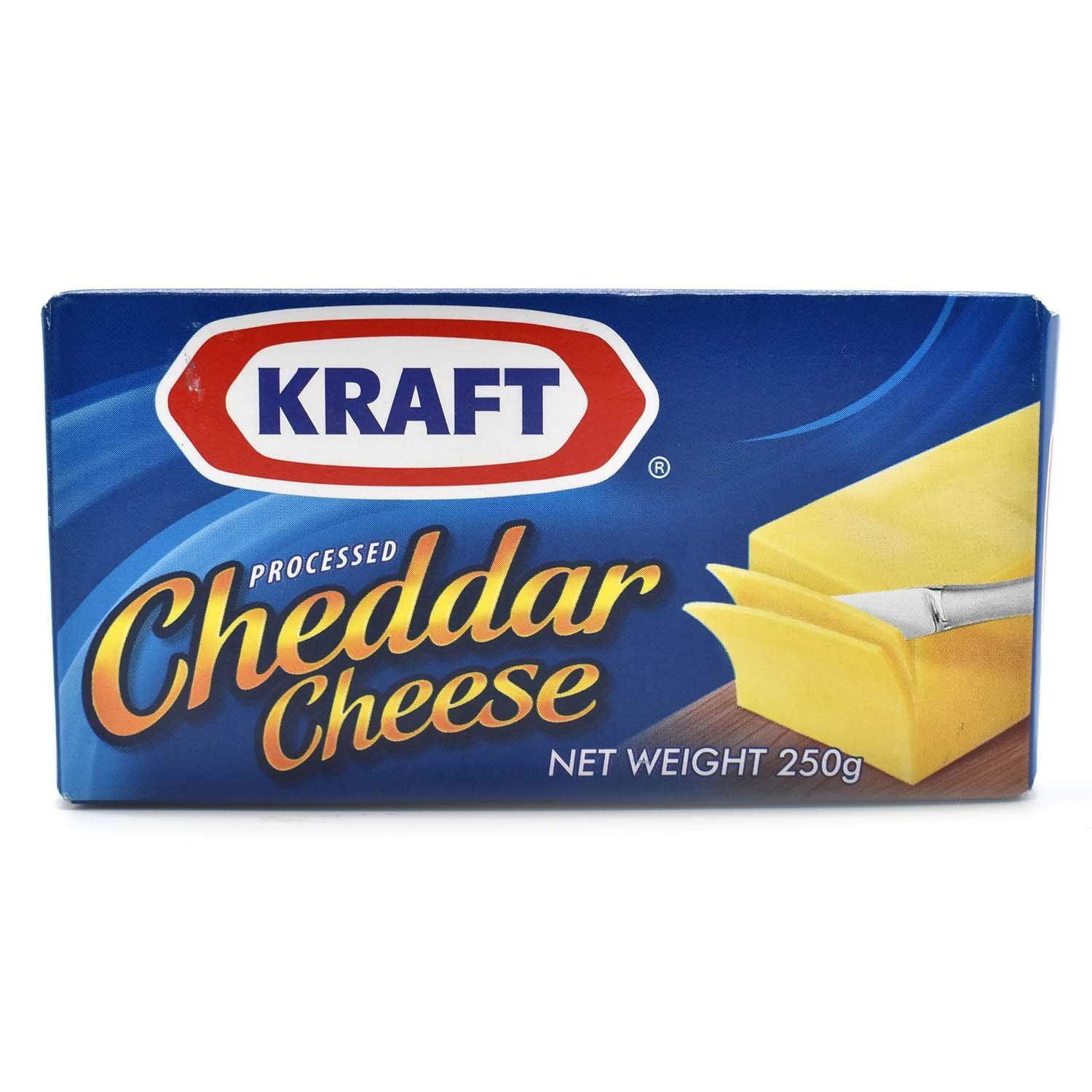 Kraft Processed Cheddar Cheese, 250G