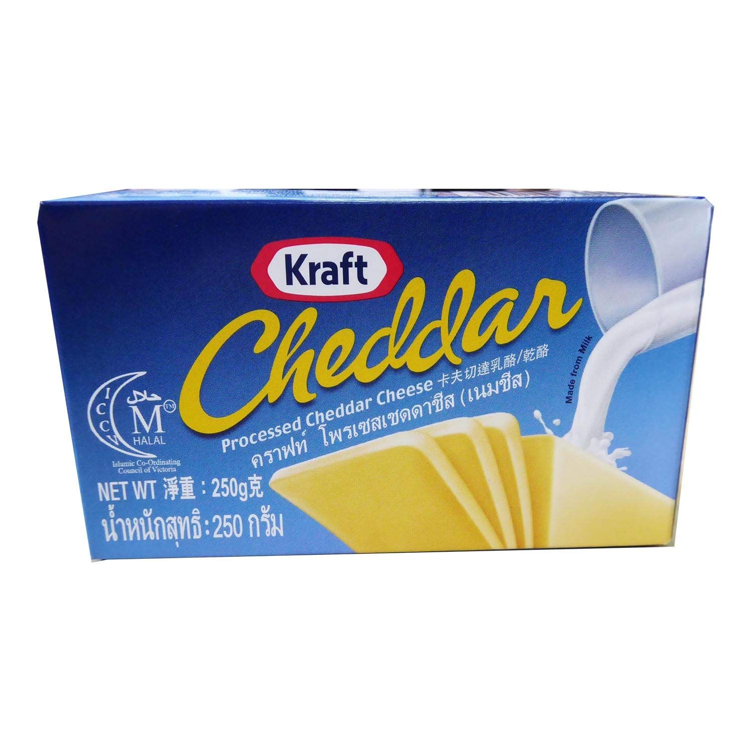 Kraft Processed Cheddar Cheese, 250 G