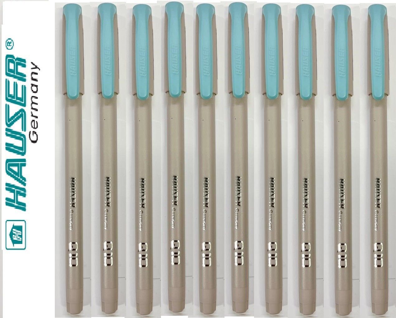 Hauser Q10 Ball Pen (Pack Of 10, Blue)