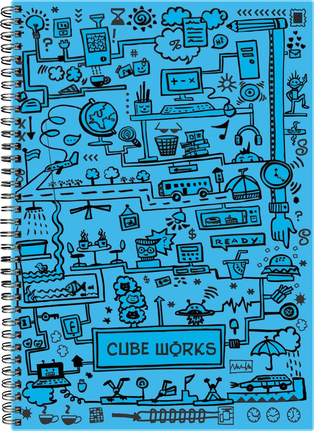 Matrikas Cube Work Ring Book - A5, 160 Pages, Blue