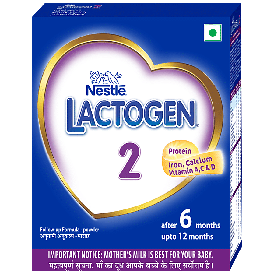Nestle Lactogen 2 Follow - Up Formula Powder - After 6 Months - Stage 2 - 400 G Bib