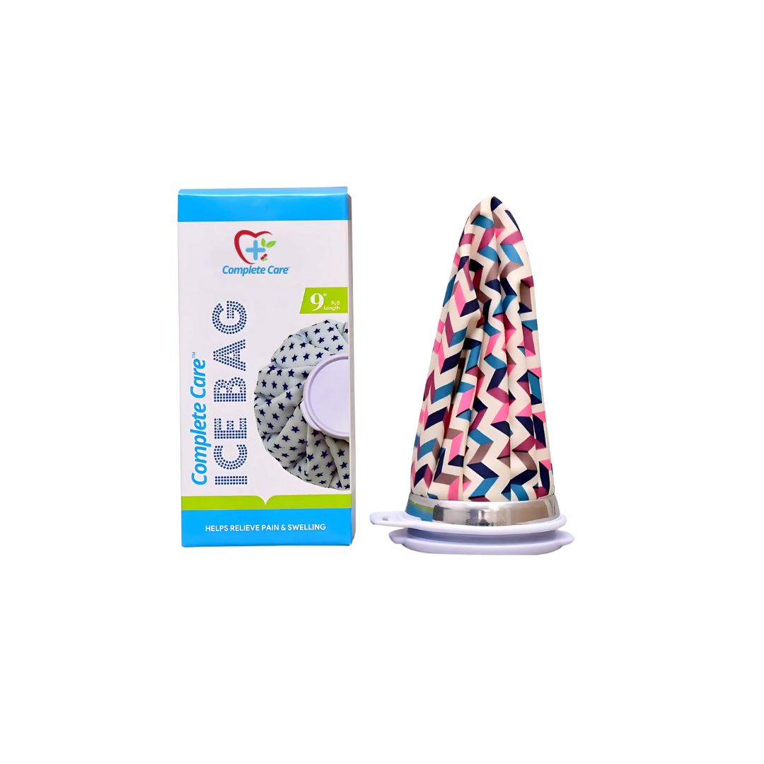 Complete Care Ice bag for Cold Therapy Pain Relief Injuries Cold Ice Pack for Knee Ankle and Back Closure Cold Water Bag, 6 Inch (Multicolor)
