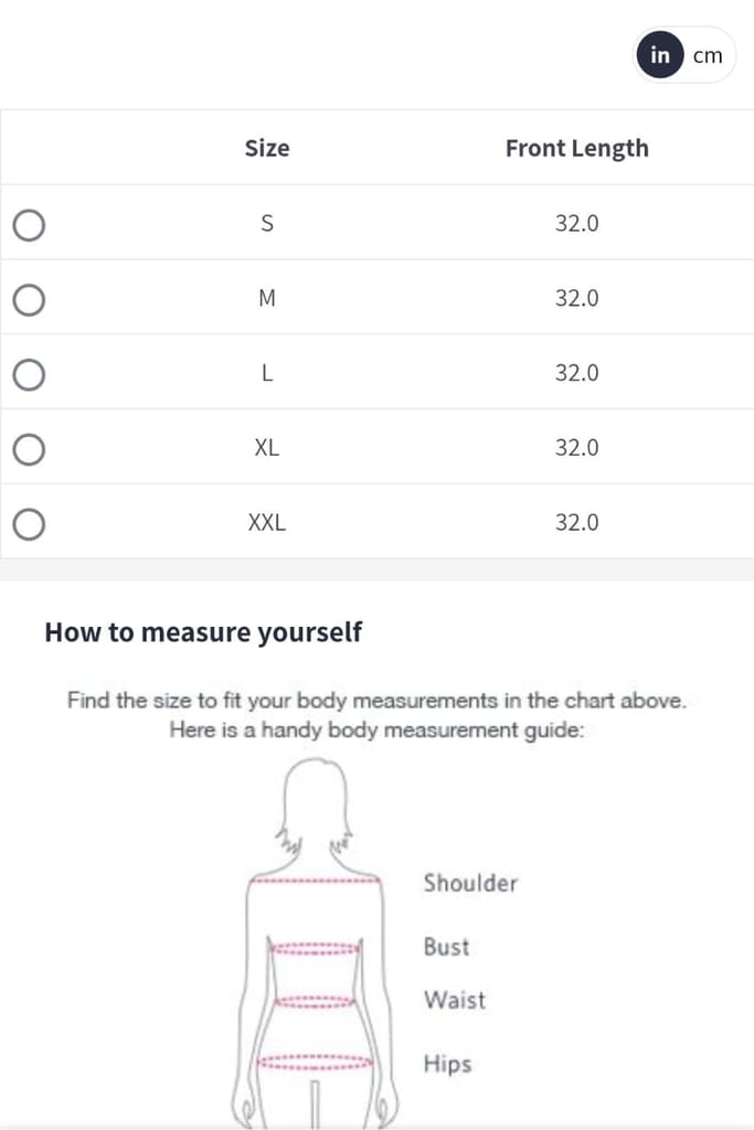 Size Guide Size Guide