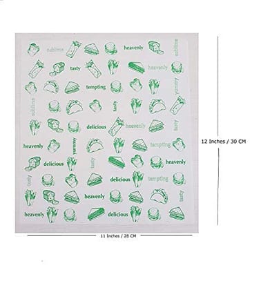  12" x 11" Heavenly Hamburger, Hot Dog, Taco, Sandwich, Food Wrapping Paper (Pack of 100)