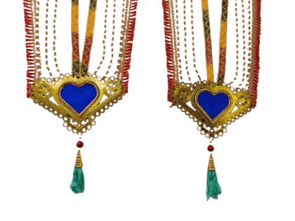 Traditional Indian V-Shaped Mangalsutra Necklace with Beads and Heart-Shaped Pendants Traditional Indian V-Shaped Mangalsutra Necklace with Beads and Heart-Shaped Pendants