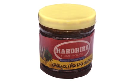 "Hardhika Home Foods - Prawn Gongura Pickle - 250g" "Hardhika Home Foods - Prawn Gongura Pickle - 250g"