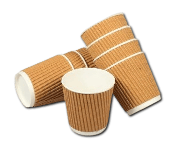 100 Pack of 8oz Ripple Wall Paper Hot Cups with Lids 100 Pack of 8oz Ripple Wall Paper Hot Cups with Lids