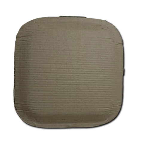 25 Pack of 8 Inch Square Paper Plates - Banana Leaf Design