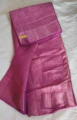 Pink Banarasi Silk Saree With Blouse Piece Pink Banarasi Silk Saree With Blouse Piece