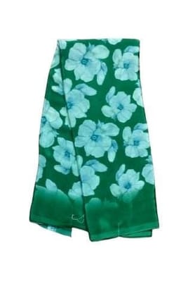 Green Floral Georgette Saree