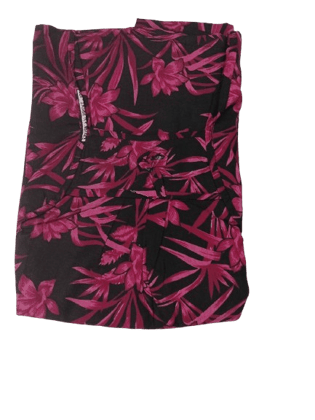 Women's Casual Pink and black cotton Nightgown
