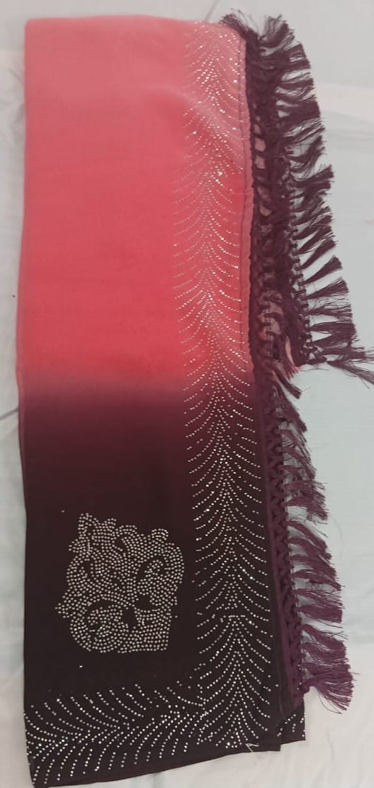 Embroidered  Silk Saree with blouse