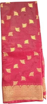 Red and gold zari woven banarasi silk saree