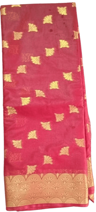 Red and gold zari woven banarasi silk saree