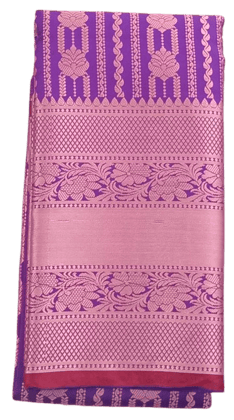 Purple and Red  Floral Dharmavarapu Fancy  Saree