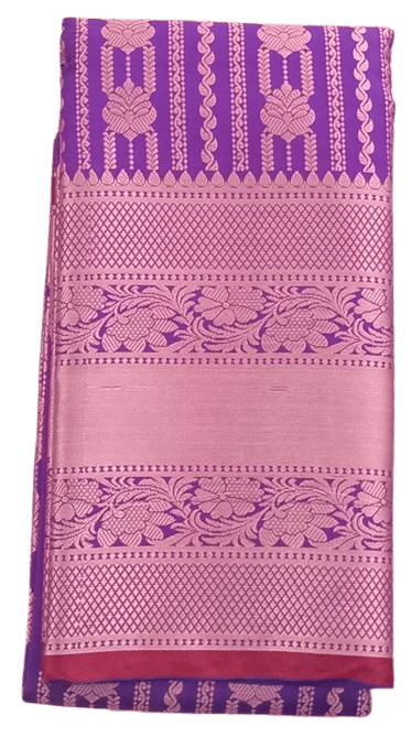Purple and Red  Floral Dharmavarapu Fancy  Saree