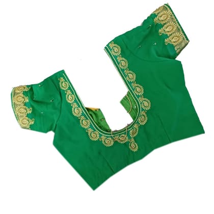 Green blouse with intricate embroidery Green blouse with intricate embroidery