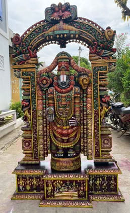 Wooden statue of Lord BALAJI