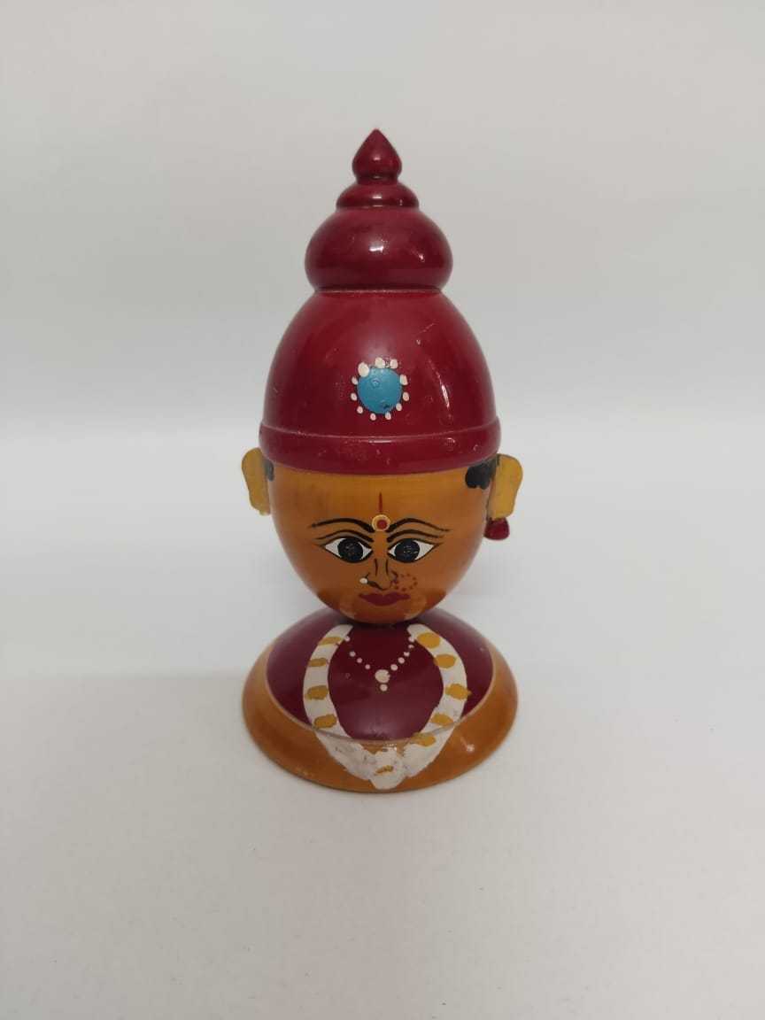 HARIKA HANDY CRAFTS ( Handcrafted Wooden Bobblehead Toy with Traditional Indian Design)