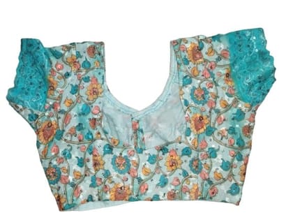 Georgette Saree Blouse With Sequin Embroidery Work Georgette Saree Blouse With Sequin Embroidery Work