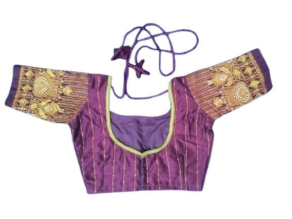 PARVATHI BEHERA WOMEN'S TAILORS-Readymade Saree Blouse With Embroidery Work