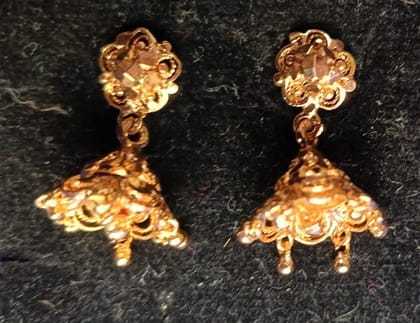Golden Jhumka Earrings Golden Jhumka Earrings